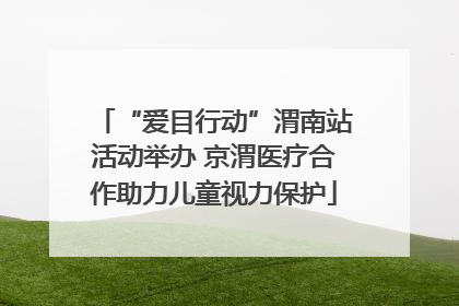“爱目行动”渭南站活动举办 京渭医疗合作助力儿童视力保护